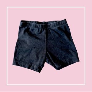 Black Gender Neutral Toddler Bike Shorts—3T